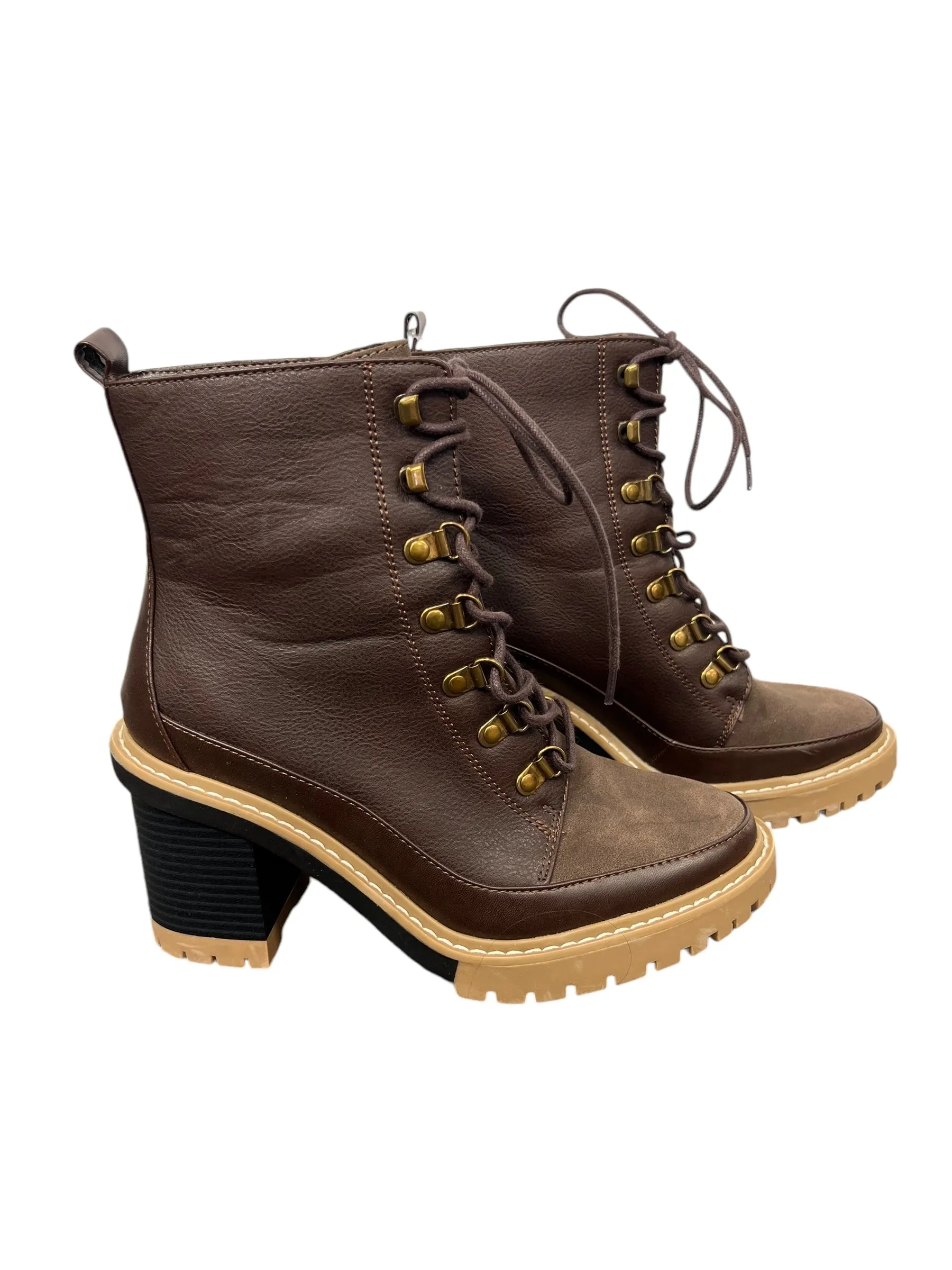 Boots Ankle Heels By A New Day In Brown, Size: 8.5