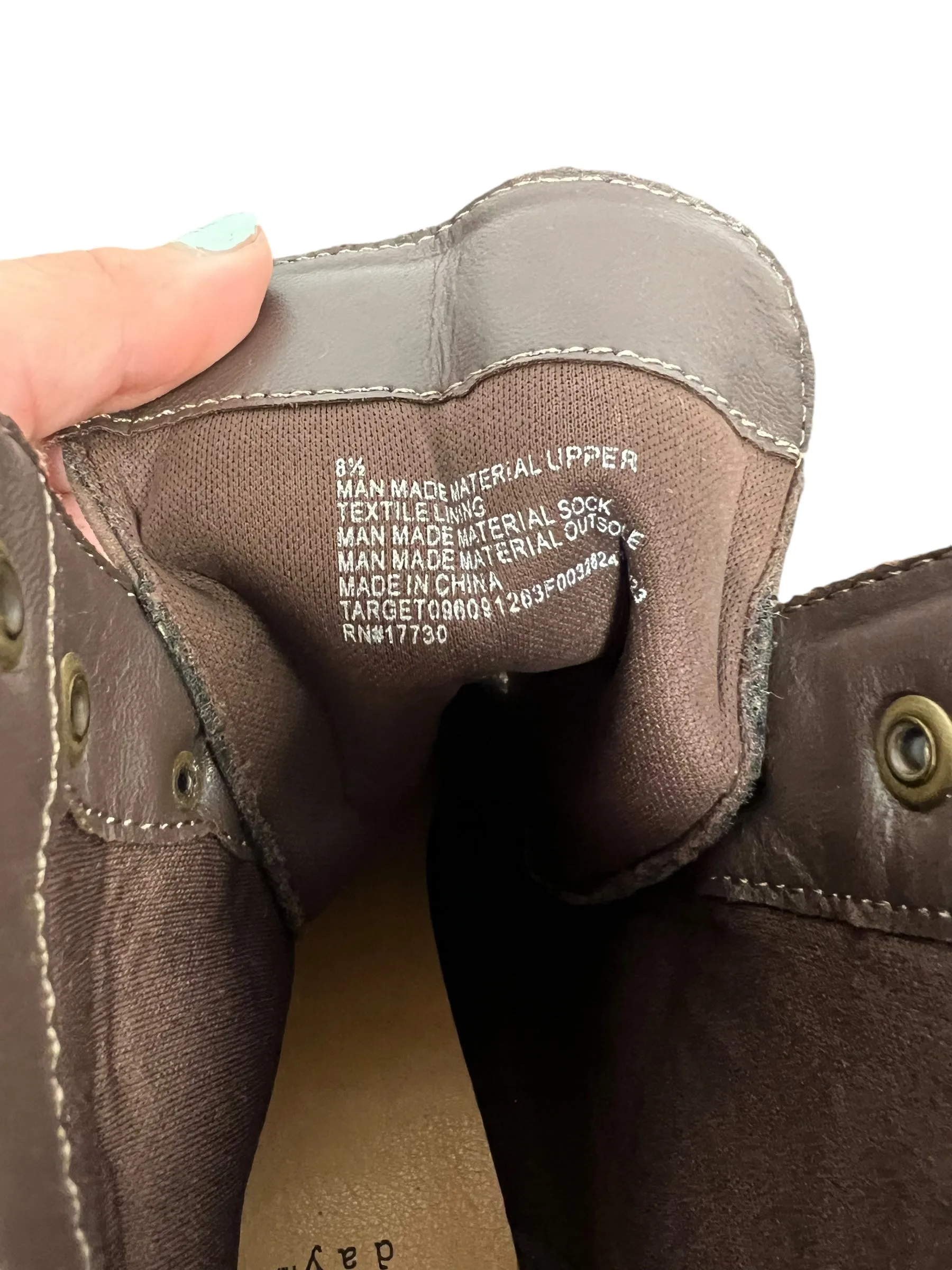 Boots Ankle Heels By A New Day In Brown, Size: 8.5