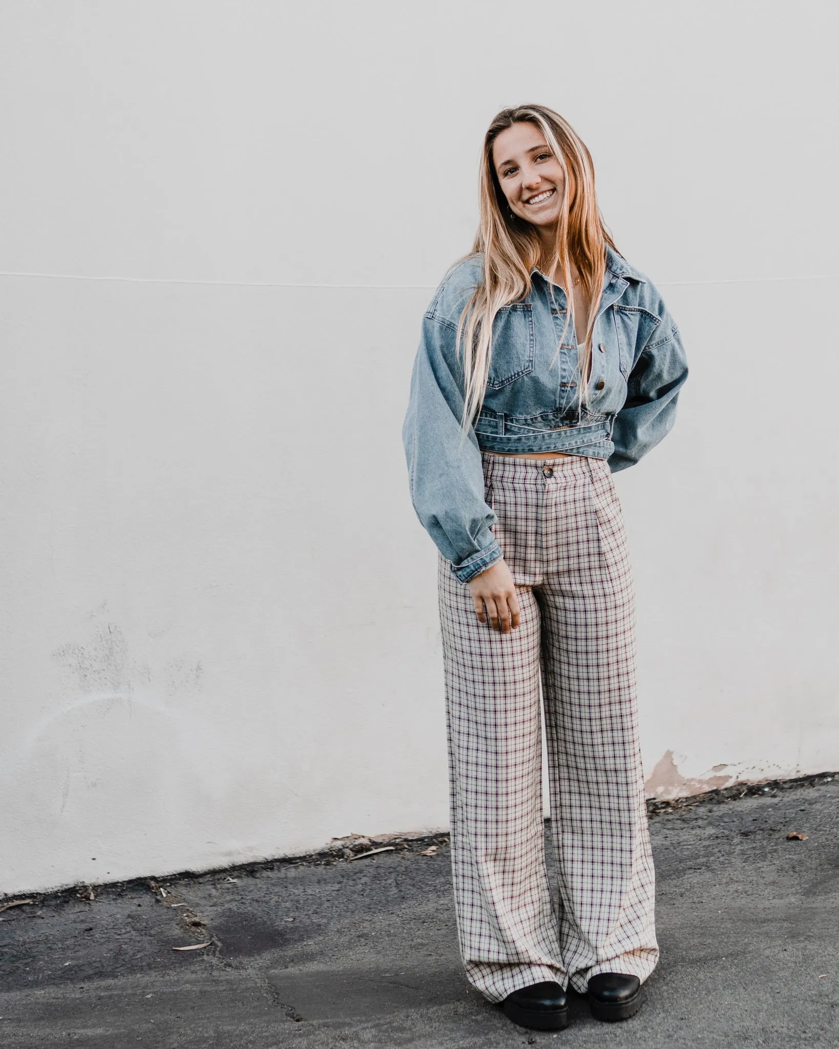 Brown Striped Pants