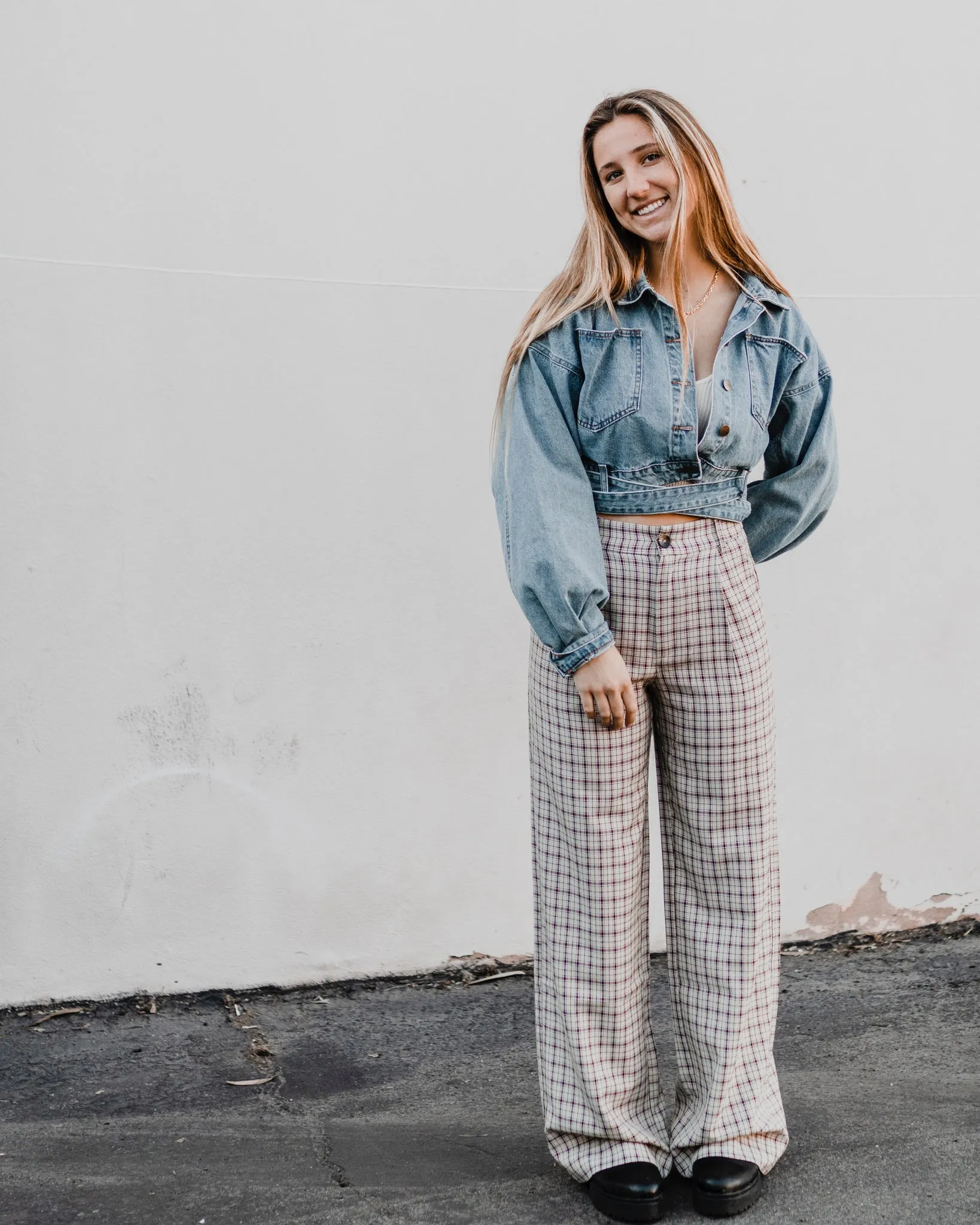Brown Striped Pants