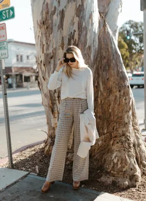 Brown Striped Pants