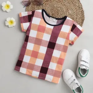 Checkered Printed Top