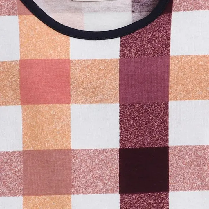 Checkered Printed Top