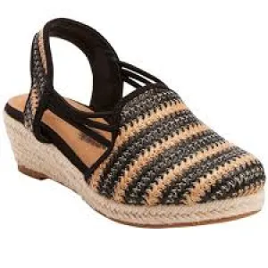 Comfort View Black/Beige US Shoe Size 9W Espadrilles