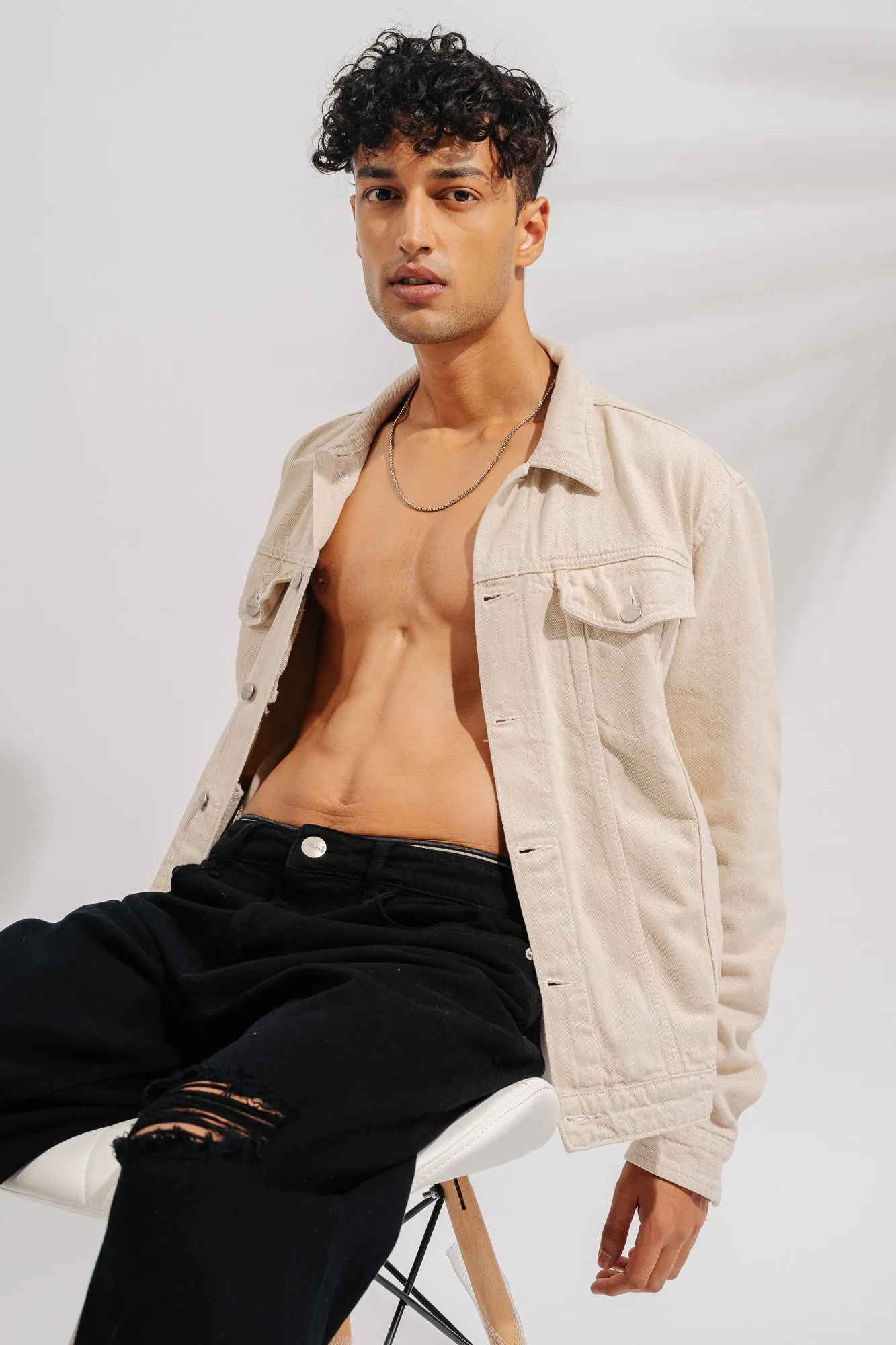Ecru Classic Men's Trucker Jacket
