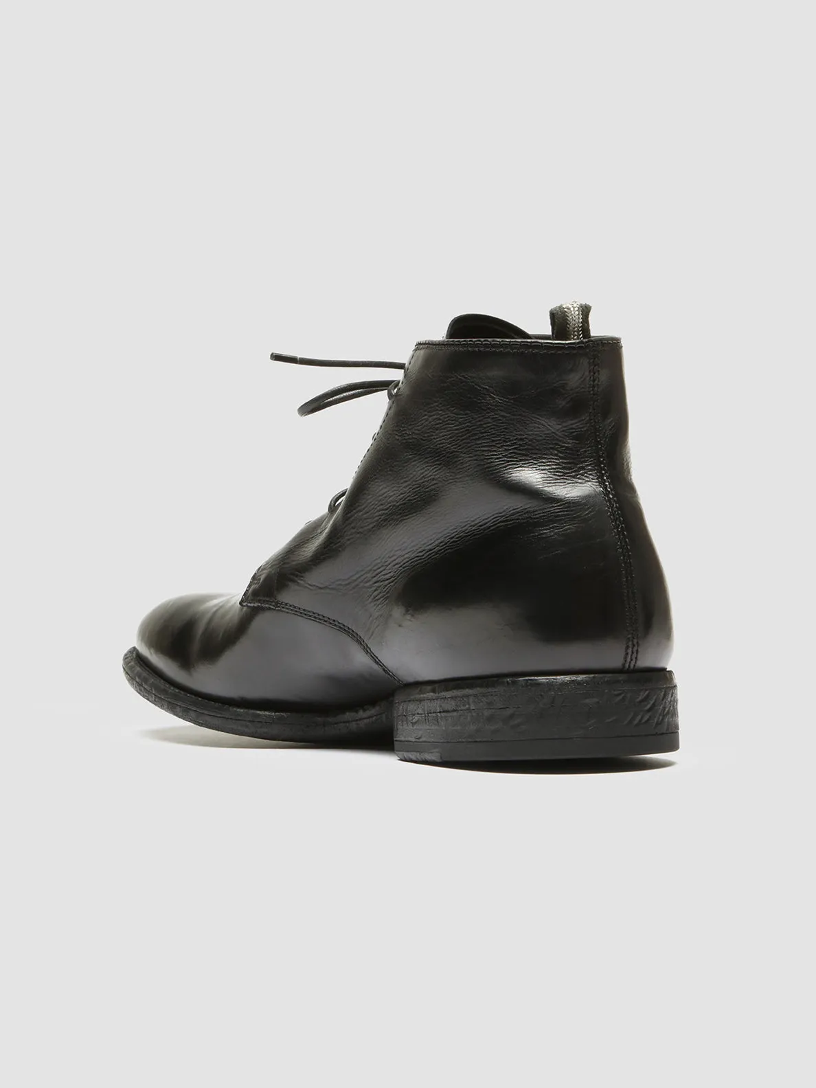 EMORY 023 - Black Leather Ankle Boots