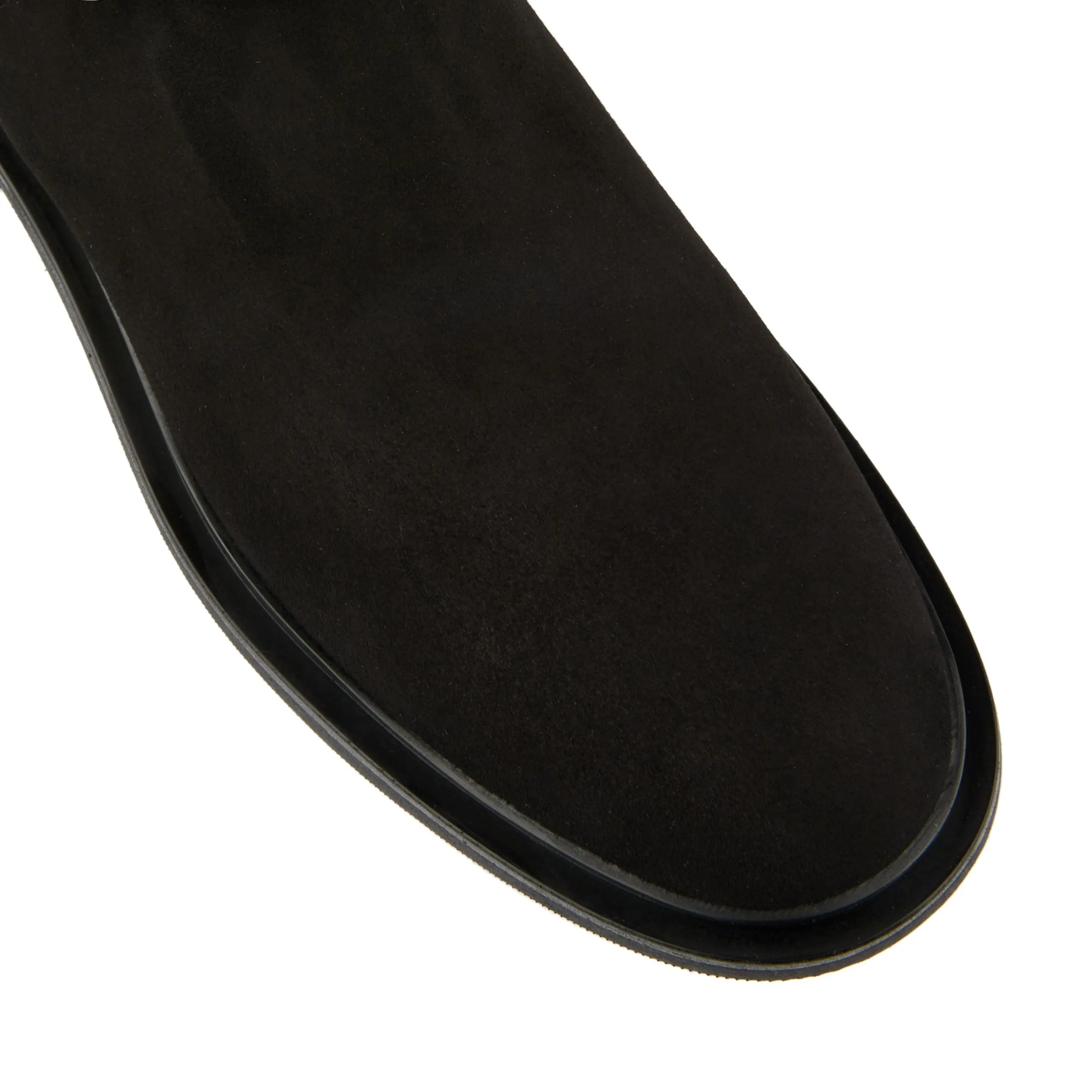 Jamie - Black - Women's leather knee high riding boots with rounded toe