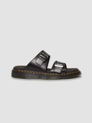 Josef Analine Leather Buckle Slide Sandals