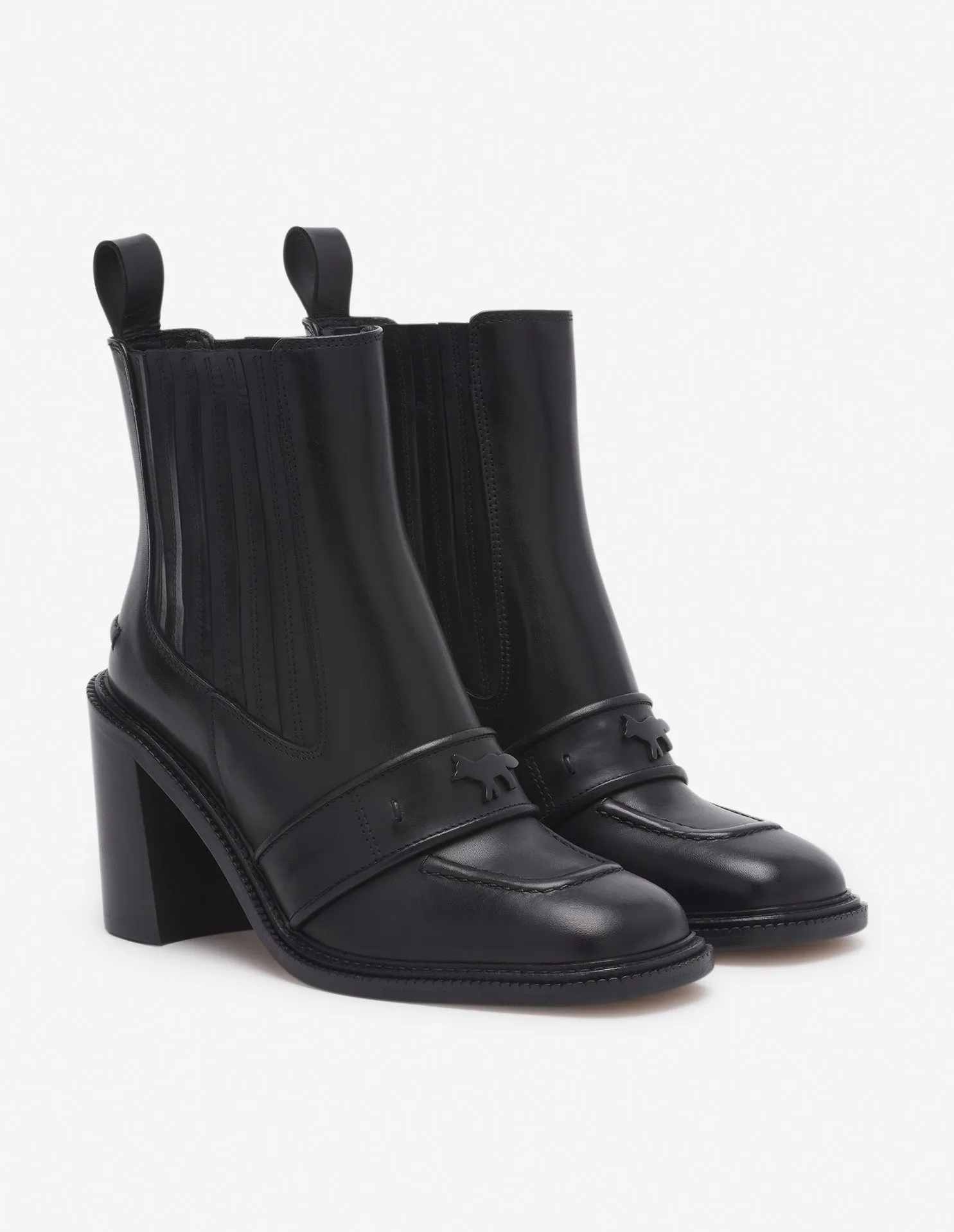 LEATHER LOAFER BOOTS