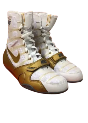 NIKE HYPERKO 1 PROFESSIONAL BOXING SHOES BOXING BOOTS US 4-12.5 White-Gold
