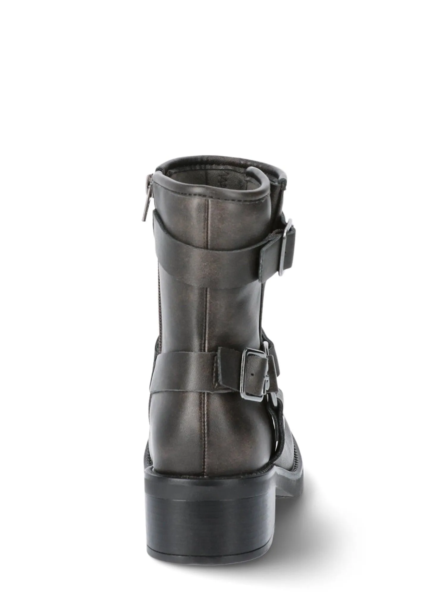 No Boundaries Women's Buckle Moto Boots