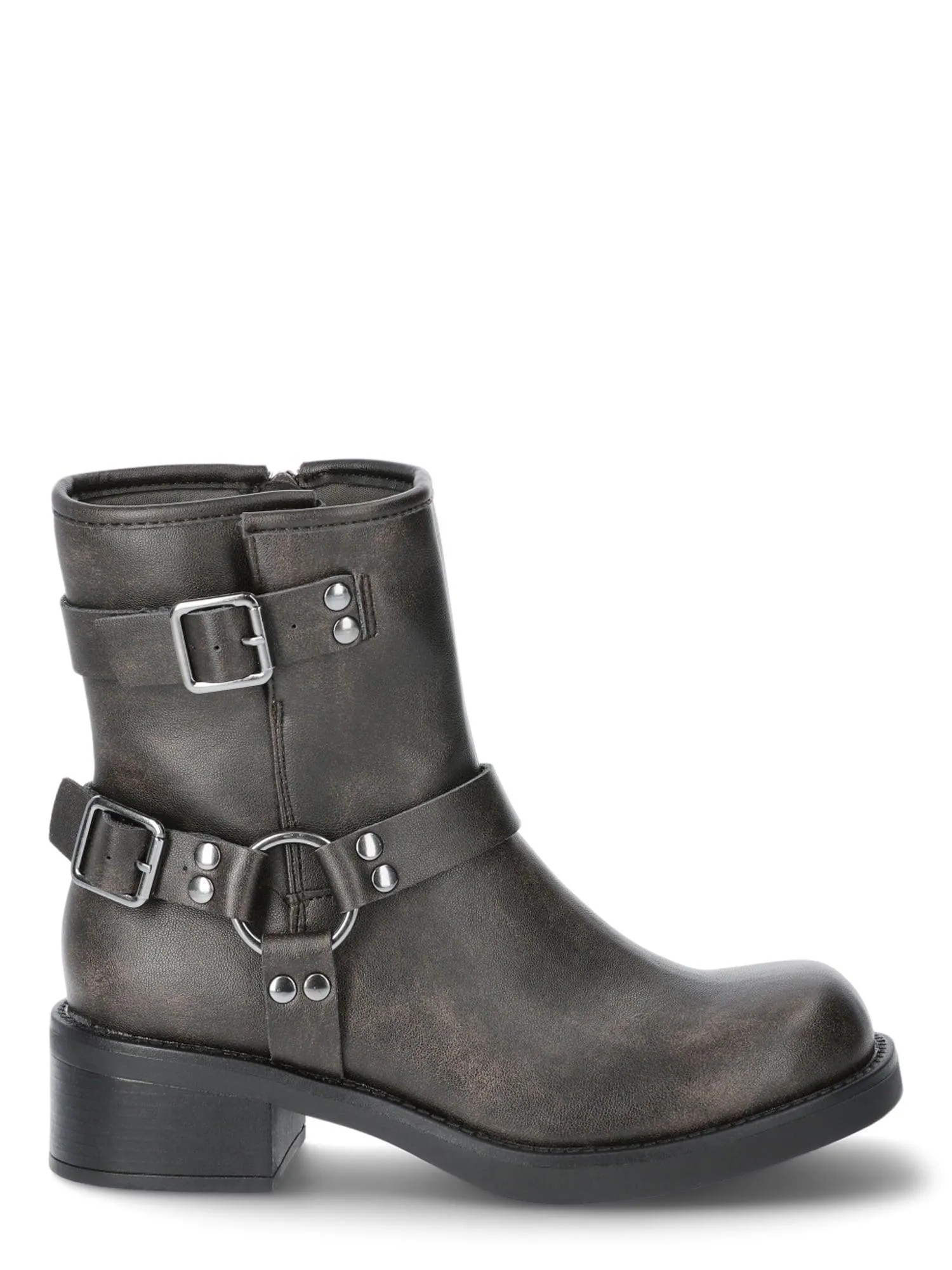 No Boundaries Women's Buckle Moto Boots