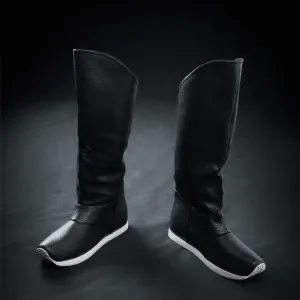 Pebbled Leather Zaoxue Hanfu Boots