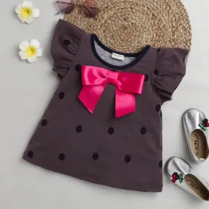 Polka Printed Top - Brown