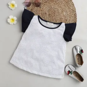 Polka with Sleeves Frill Top