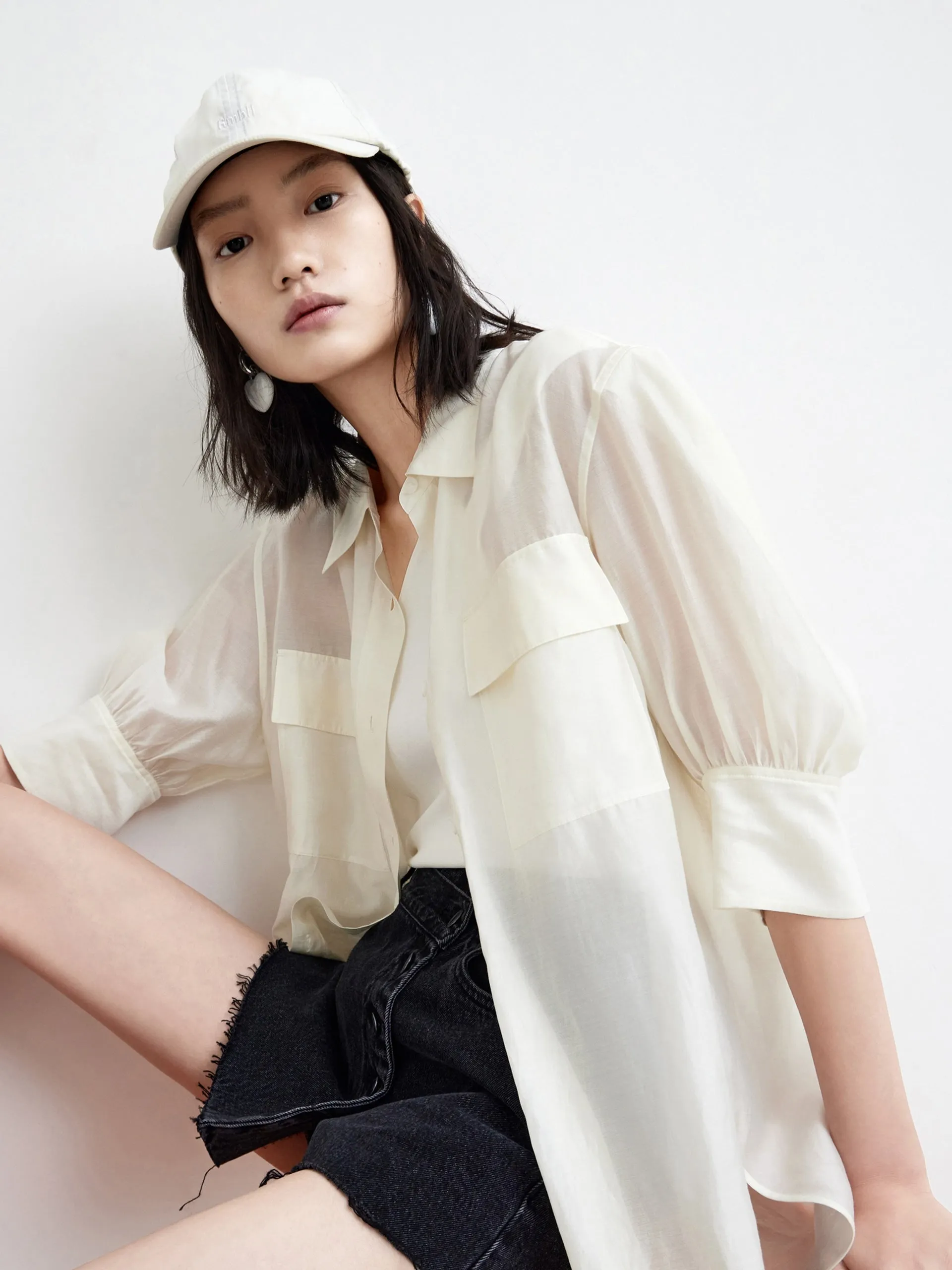 Puff Sleeve Pocket Shirt