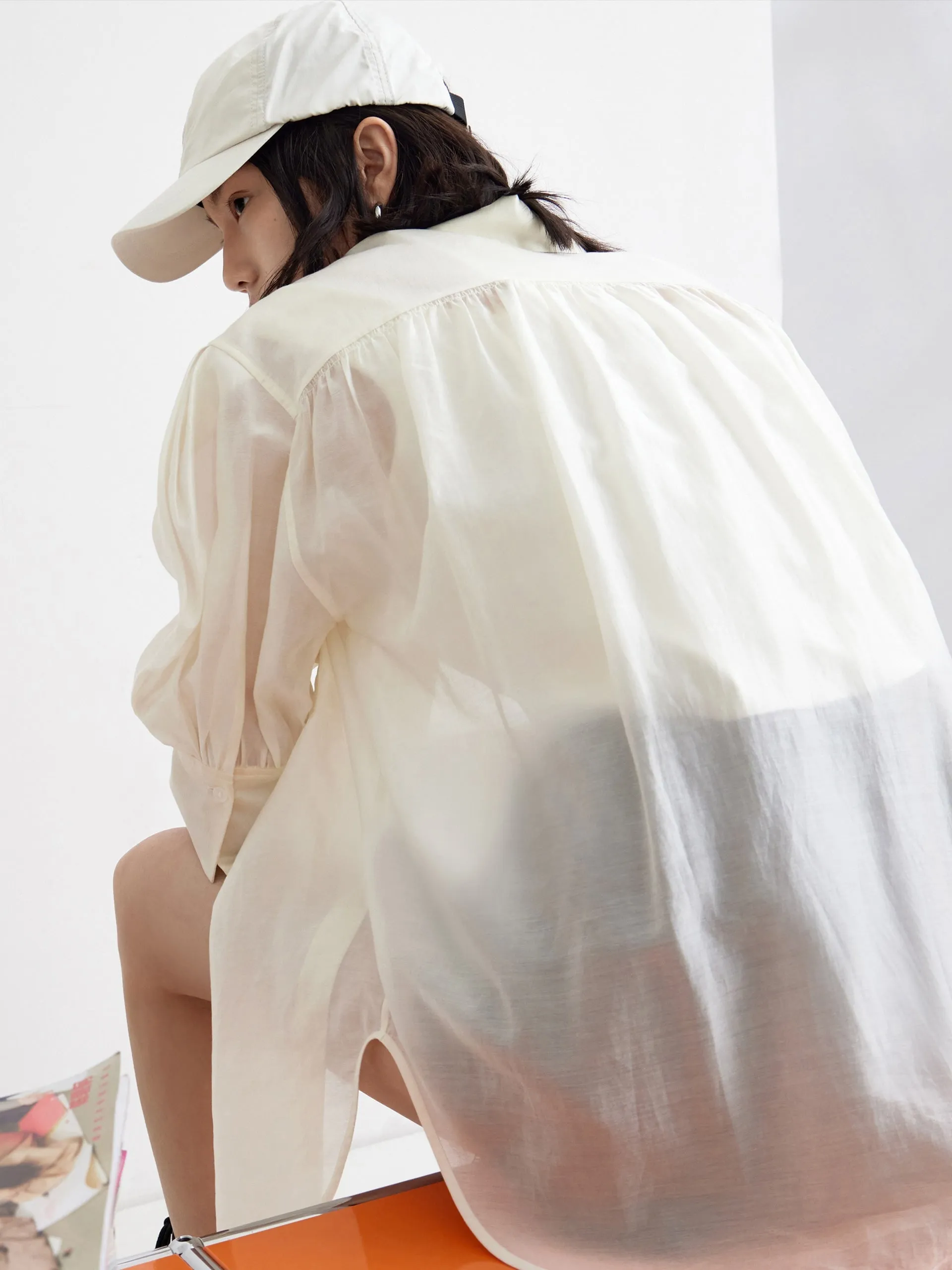 Puff Sleeve Pocket Shirt