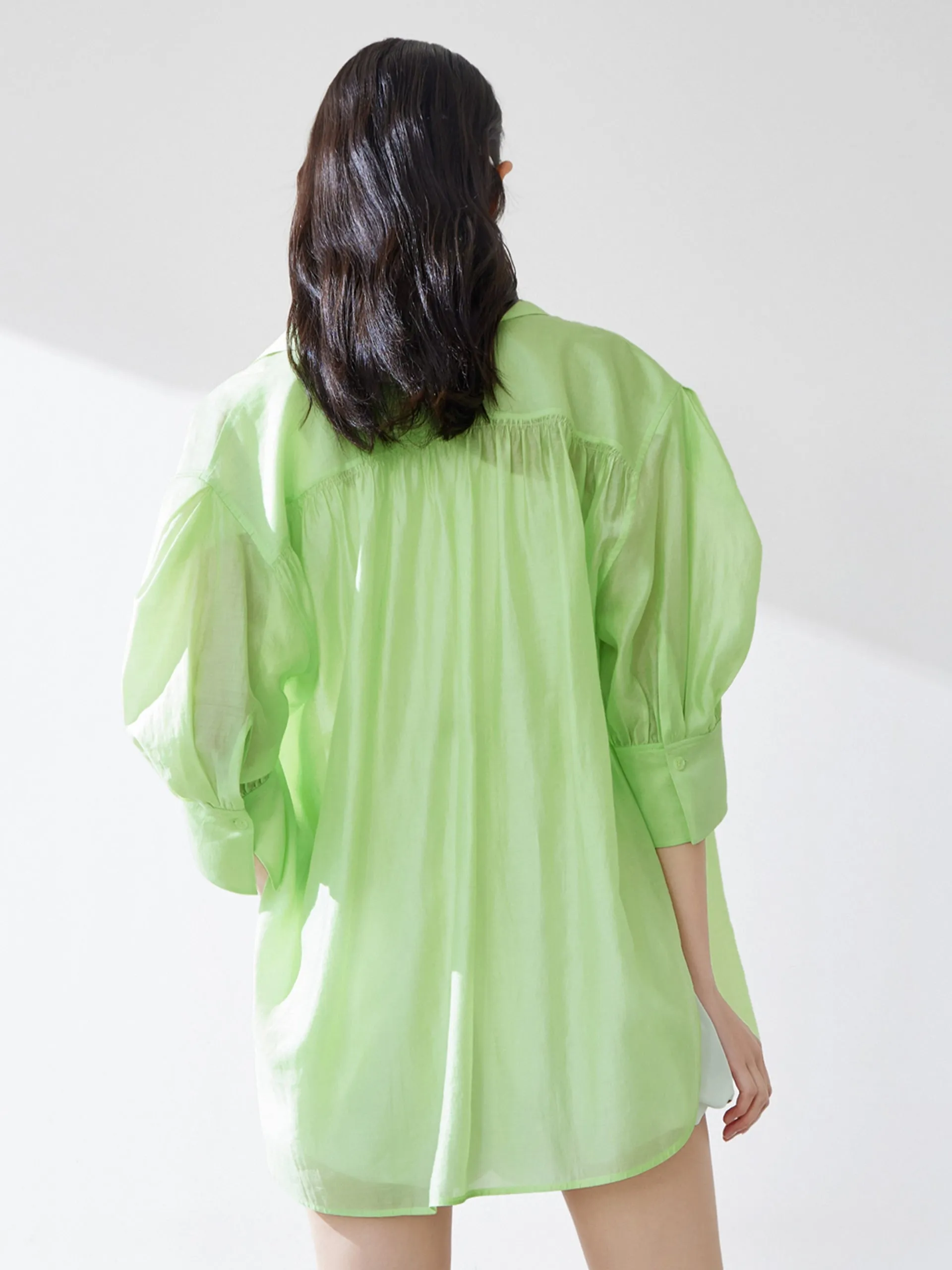 Puff Sleeve Pocket Shirt