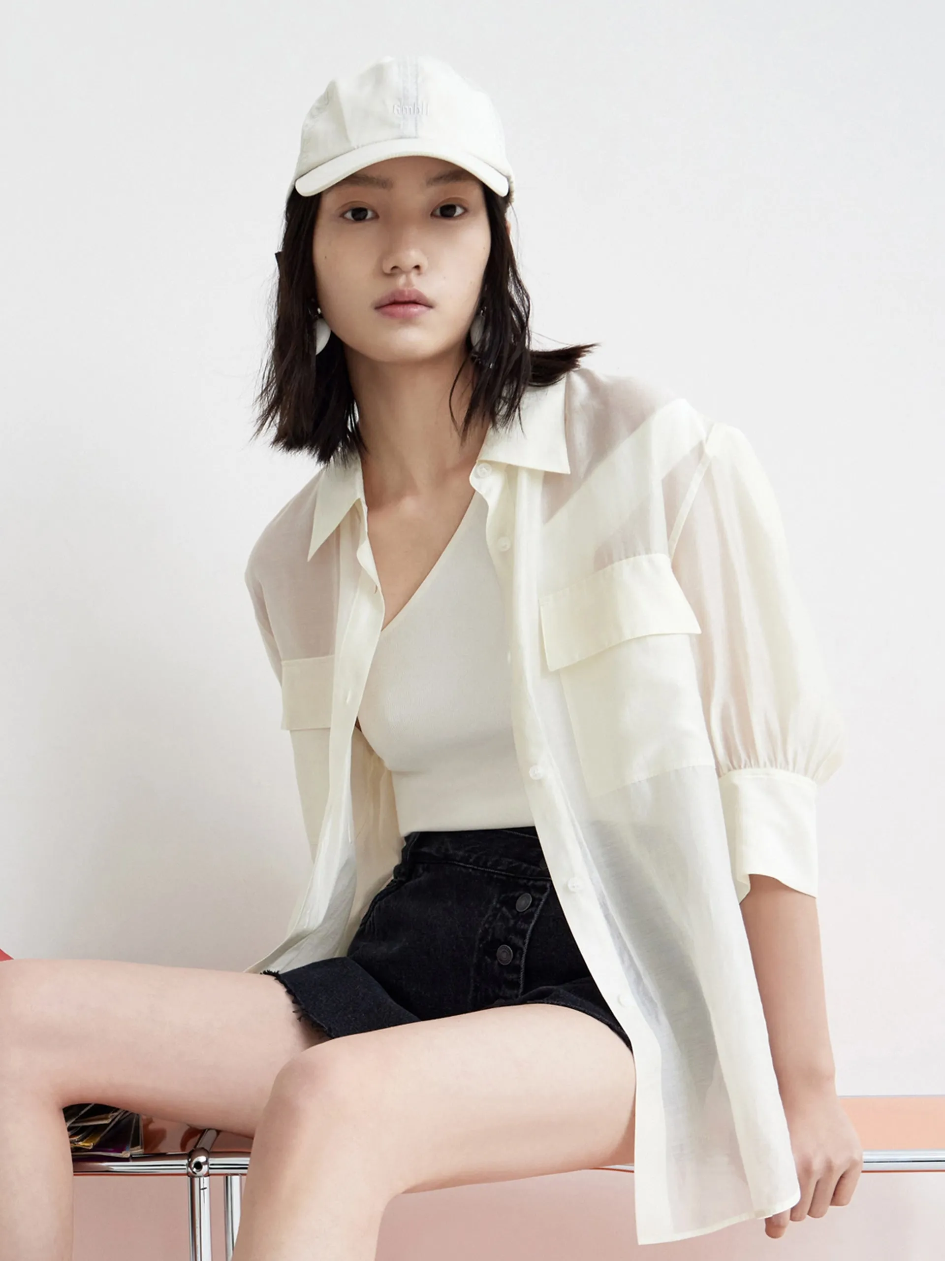 Puff Sleeve Pocket Shirt