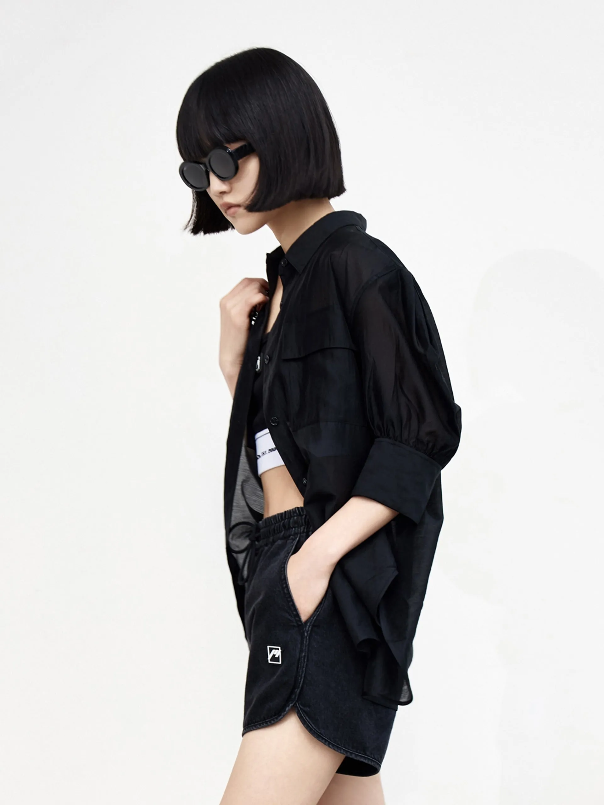 Puff Sleeve Pocket Shirt