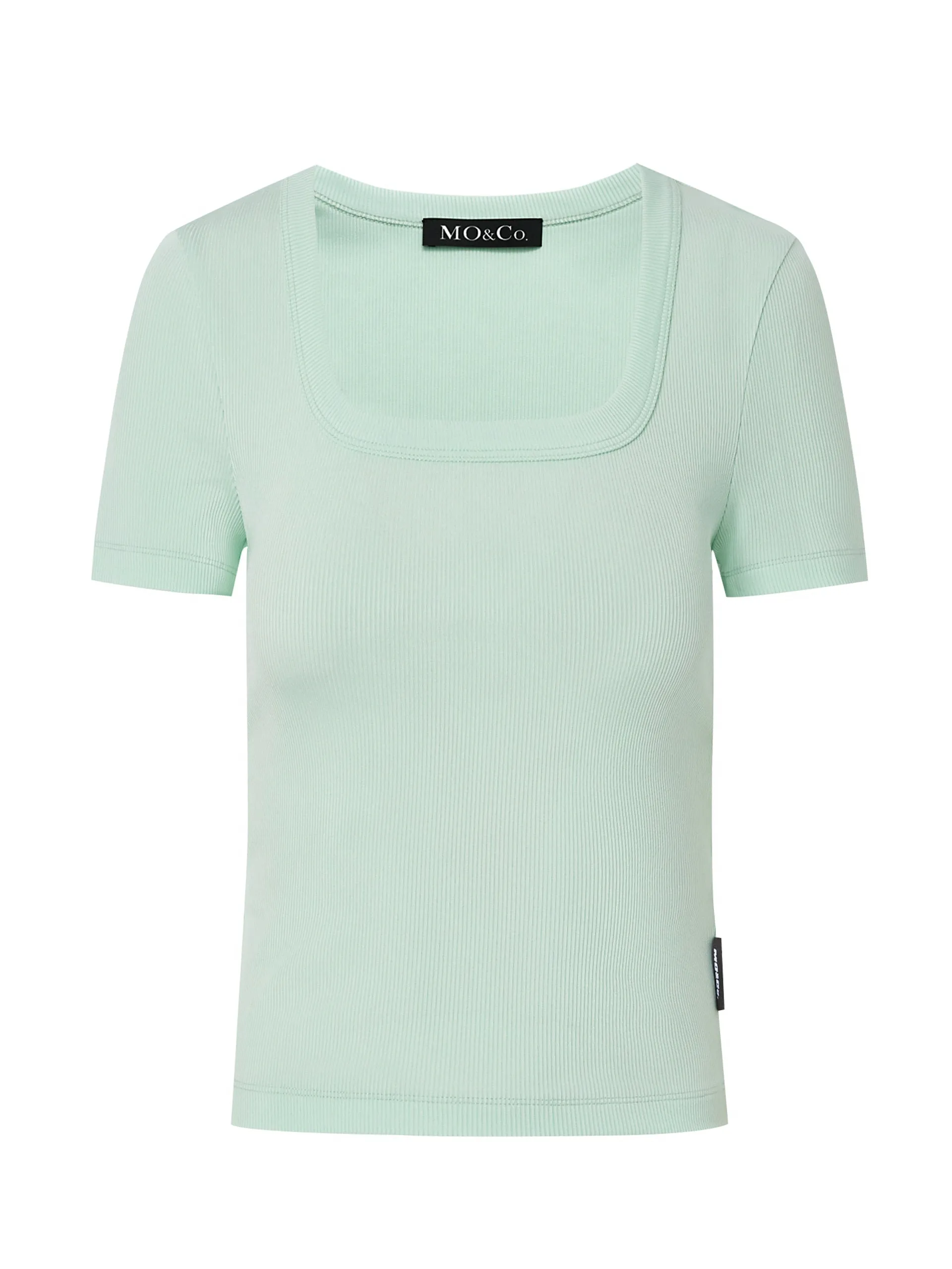 Ribbed Textured Slim Fit T-shirt