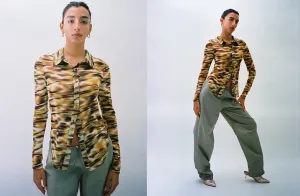 Savanna Mesh Button Down