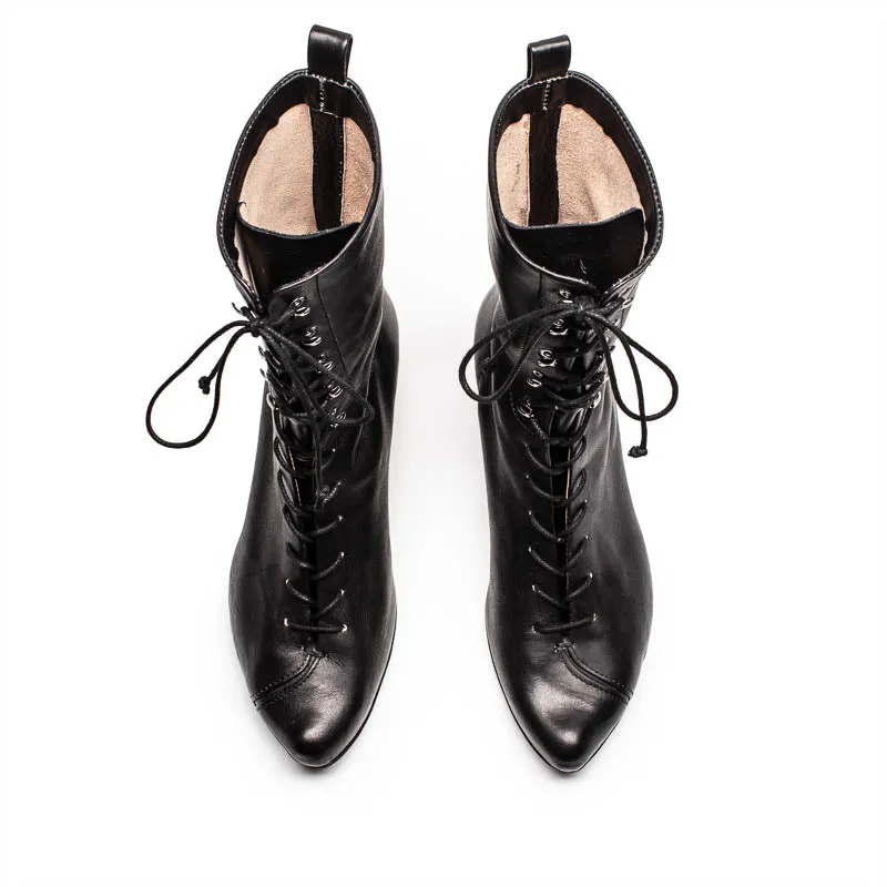 SS25_34 TANYA Smoke | Leather Boots