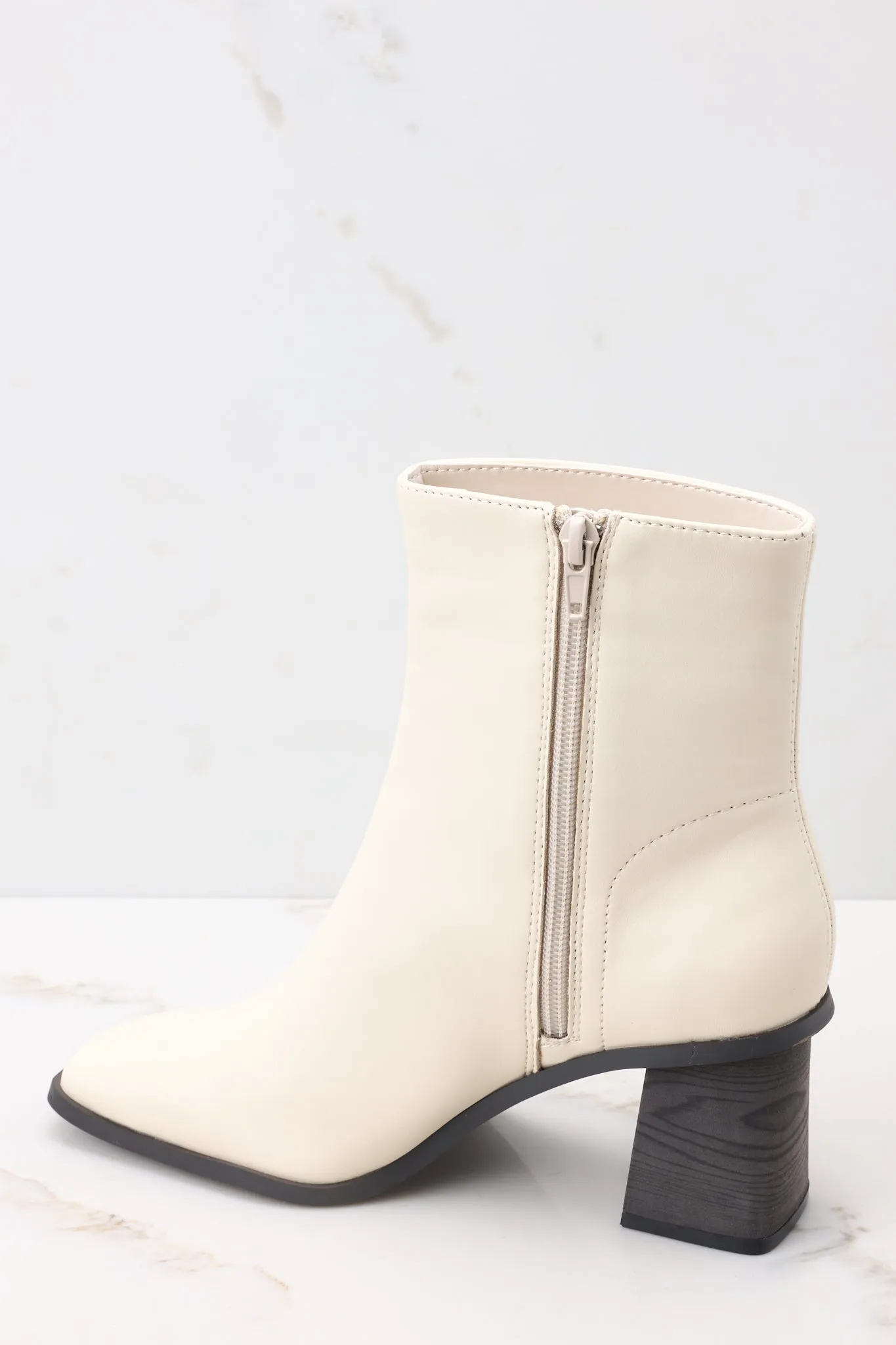 Swirl Around Beige Ankle Boots
