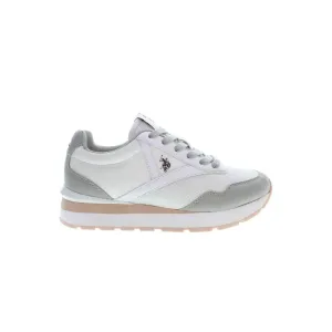 U.S. POLO ASSN. White Polyester Women Sneaker