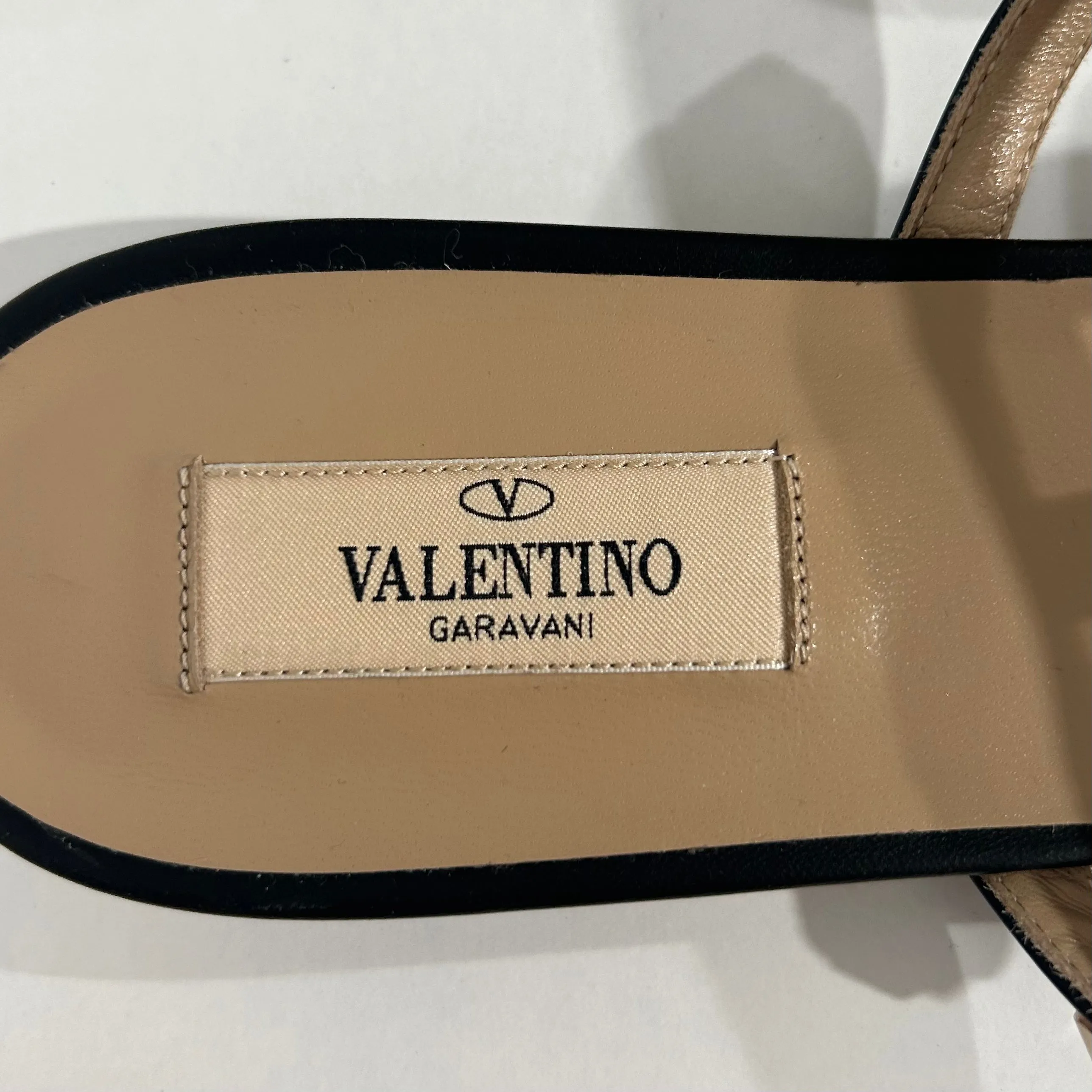 Valentino Rockstud Black Sandals