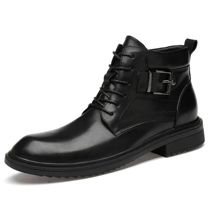 West Louis Hand Made Leather Classic Boots With Buckle