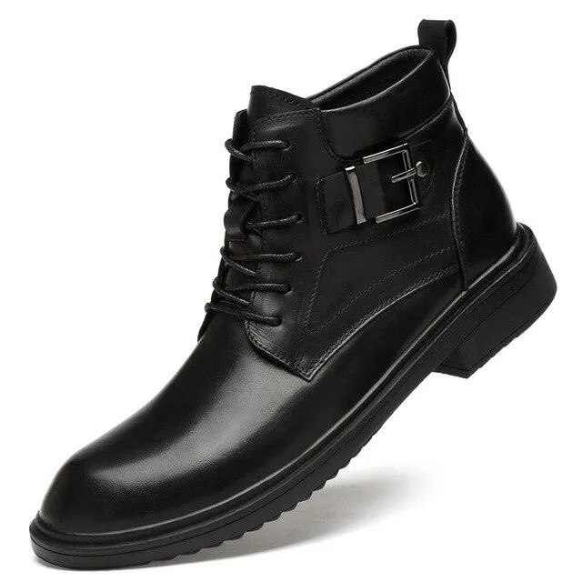 West Louis Hand Made Leather Classic Boots With Buckle