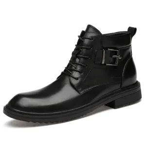 West Louis Hand Made Leather Classic Boots With Buckle