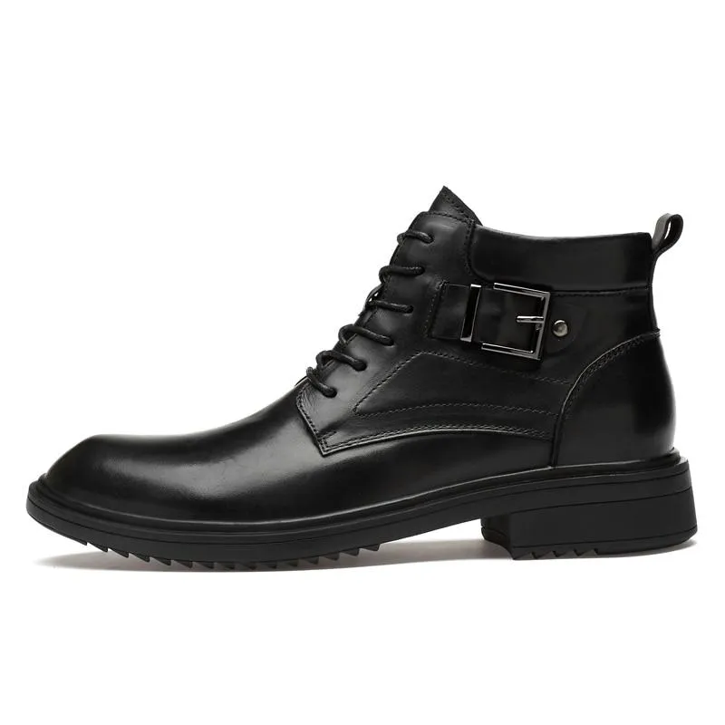 West Louis Hand Made Leather Classic Boots With Buckle
