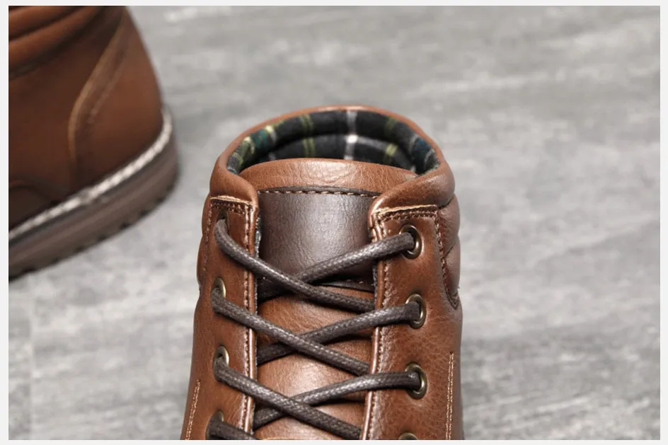 West Louis Luxury Handmade Leather Office Ankle Boots