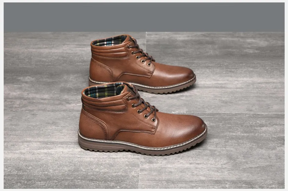 West Louis Luxury Handmade Leather Office Ankle Boots