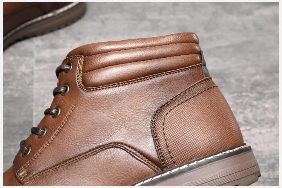 West Louis Luxury Handmade Leather Office Ankle Boots