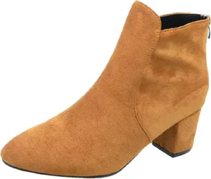 Womens Ankle Boots Women Booties Ankle Womens Short Western Boots Heeled Bootie for Women Dressy Closed Head Cute Cozy Lace-up Round Toe Comfortable Low Heel